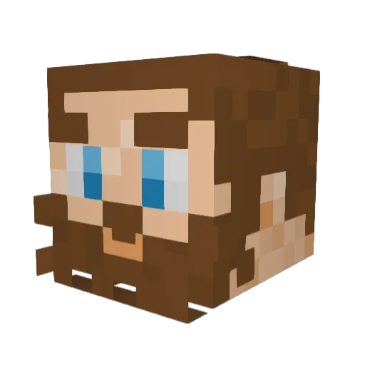 kairiskiro Minecraft avatar head, 3D render