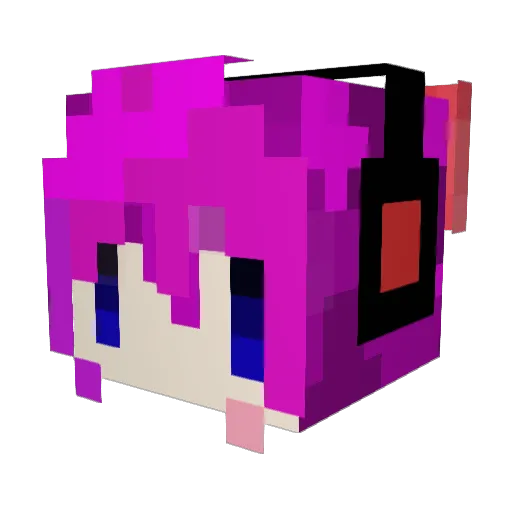 kairituki Minecraft avatar head, 3D render