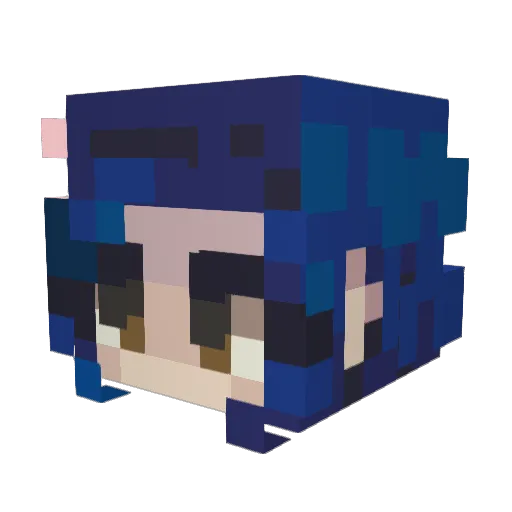 kairo_kairoka Minecraft avatar head, 3D render