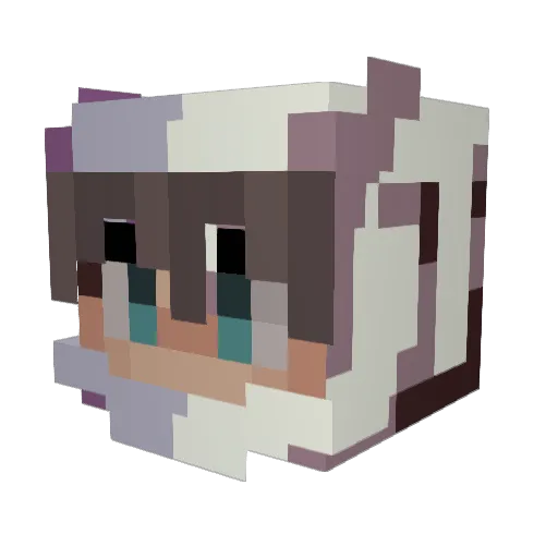 kairyu1_ Minecraft avatar head, 3D render