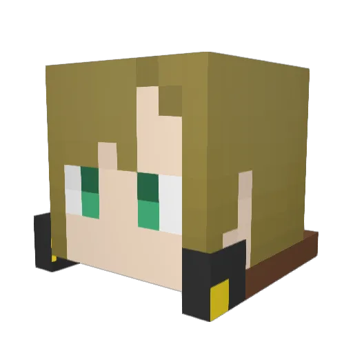 kaisei1341 Minecraft avatar head, 3D render