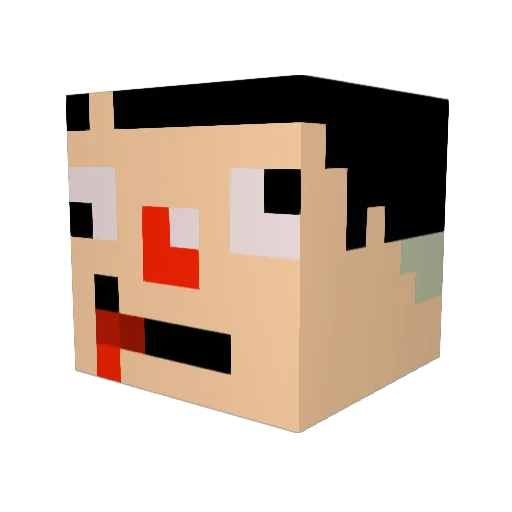 kaisen123 Minecraft avatar head, 3D render