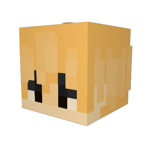 kaishere Minecraft avatar head, 3D render
