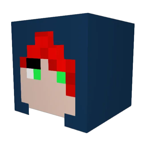 kaishuuuuu Minecraft avatar head, 3D render
