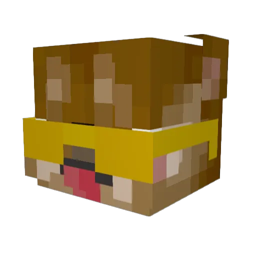 kaispro Minecraft avatar head, 3D render