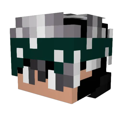 kaissx Minecraft avatar head, 3D render
