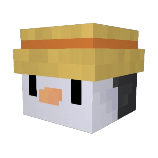 kaitee Minecraft avatar head, 3D render