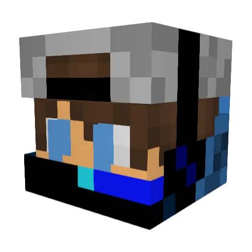 kaitheshark Minecraft avatar head, 3D render