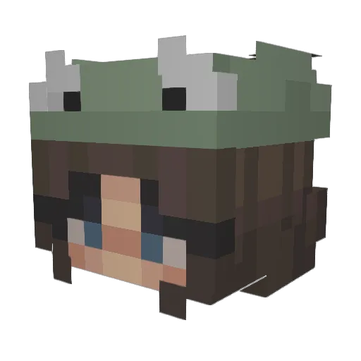 kaitlynfol Minecraft avatar head, 3D render