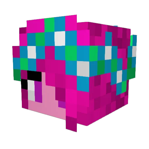 kaitlyr Minecraft avatar head, 3D render