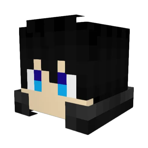 kaito0213 Minecraft avatar head, 3D render