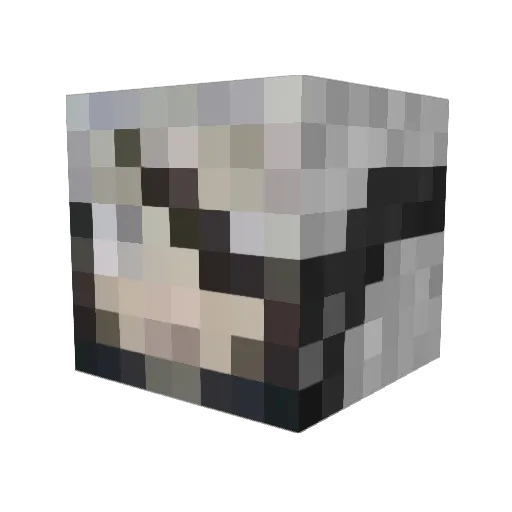 kaito_0067 Minecraft avatar head, 3D render