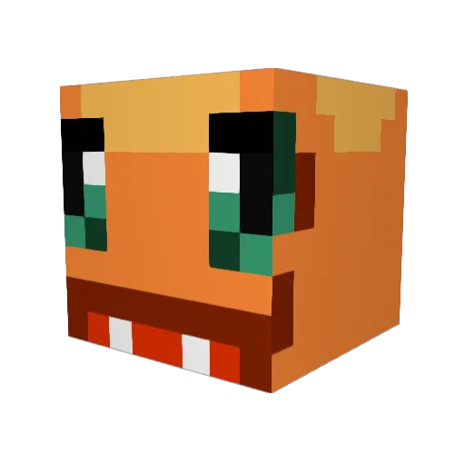 kaitodayo Minecraft avatar head, 3D render