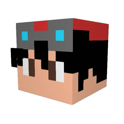 kaitoooma Minecraft avatar head, 3D render