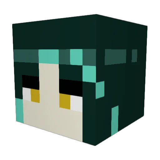 kaitopom Minecraft avatar head, 3D render