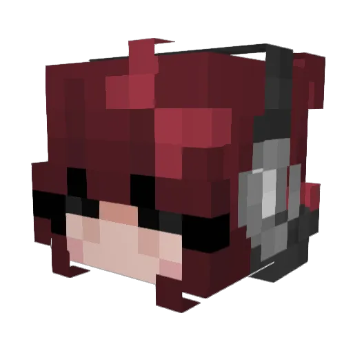 kaitsiie Minecraft avatar head, 3D render