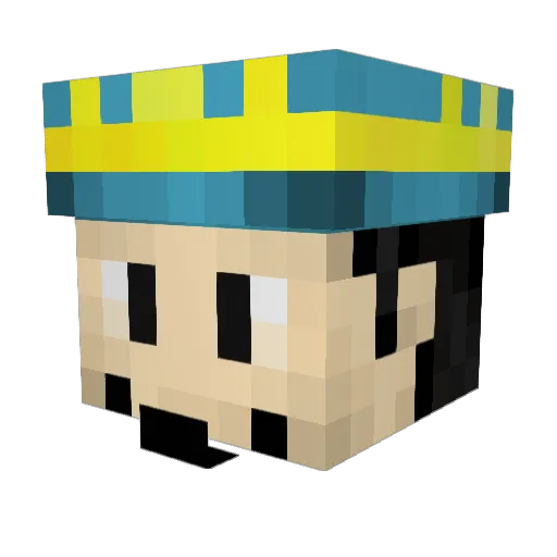 kaittikool Minecraft avatar head, 3D render