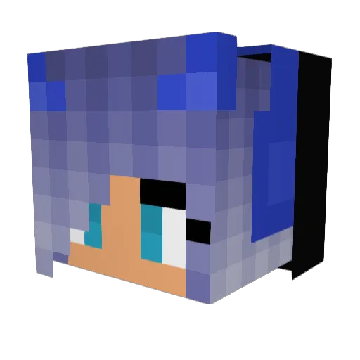 kaitylovesu Minecraft avatar head, 3D render