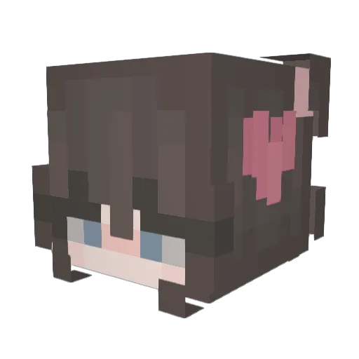 kaiurii Minecraft avatar head, 3D render
