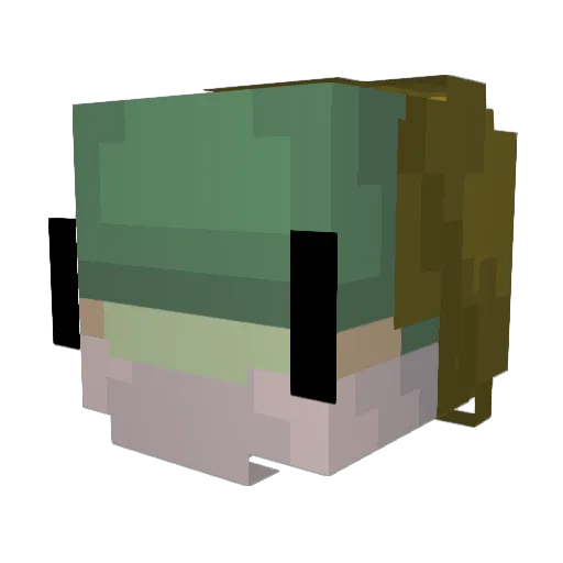 kaiussi Minecraft avatar head, 3D render