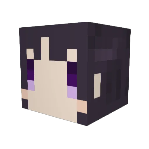 kaiwaredaikon Minecraft avatar head, 3D render