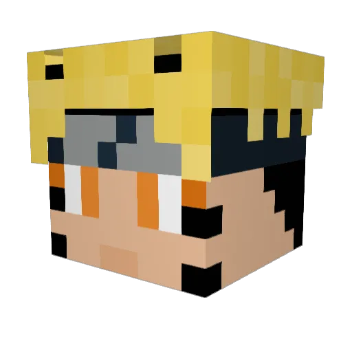 kaiwen_ji Minecraft avatar head, 3D render