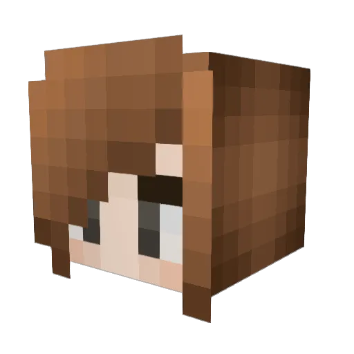 kaiyababy Minecraft avatar head, 3D render