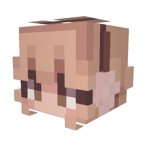 kaiyaelizabeth Minecraft avatar head, 3D render