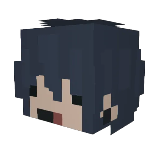kaiyako Minecraft avatar head, 3D render