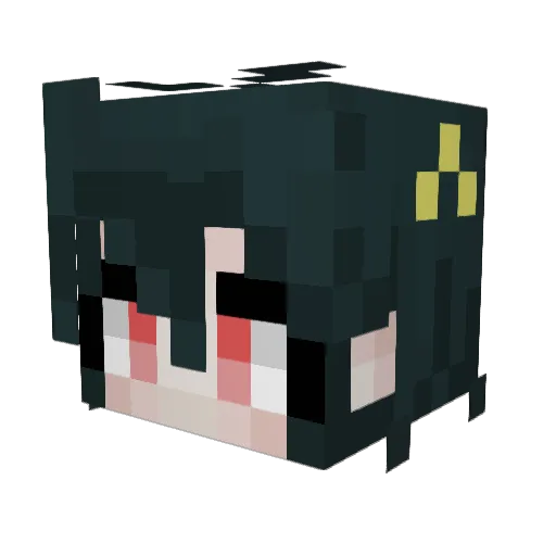 kaiyerra Minecraft avatar head, 3D render