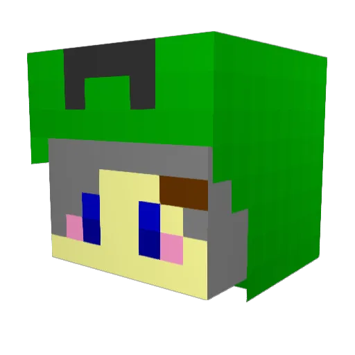 kaiyu_gyo Minecraft avatar head, 3D render
