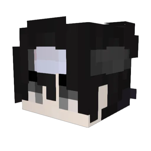 kaiz00_ Minecraft avatar head, 3D render