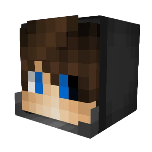 kaizakiii Minecraft avatar head, 3D render