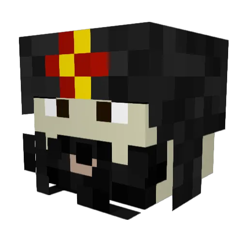 kaizennsama Minecraft avatar head, 3D render