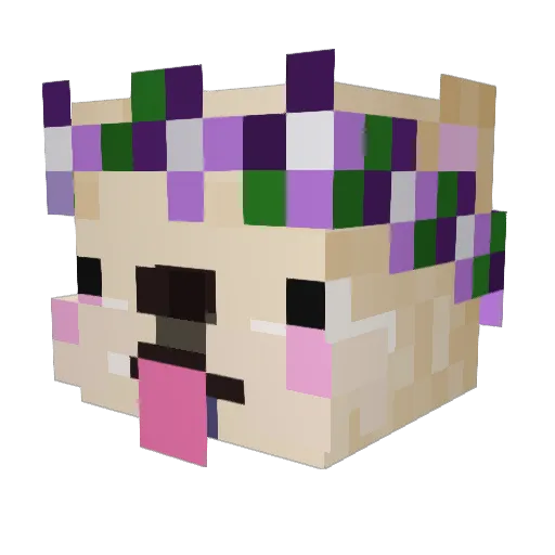 kaizmos Minecraft avatar head, 3D render