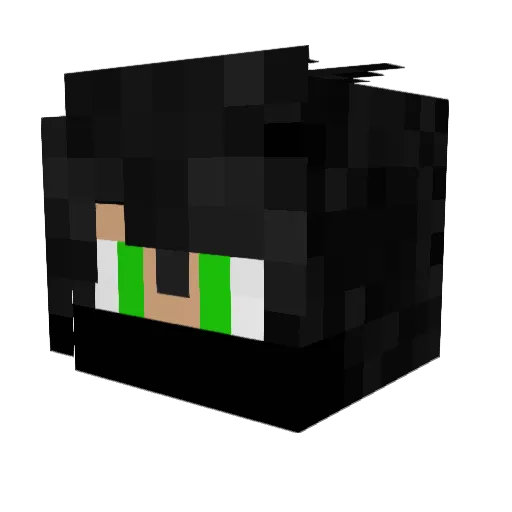 kajaLC Minecraft avatar head, 3D render