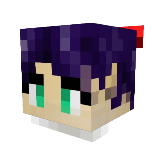 kajamj Minecraft avatar head, 3D render