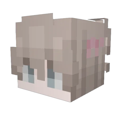 kajidk Minecraft avatar head, 3D render