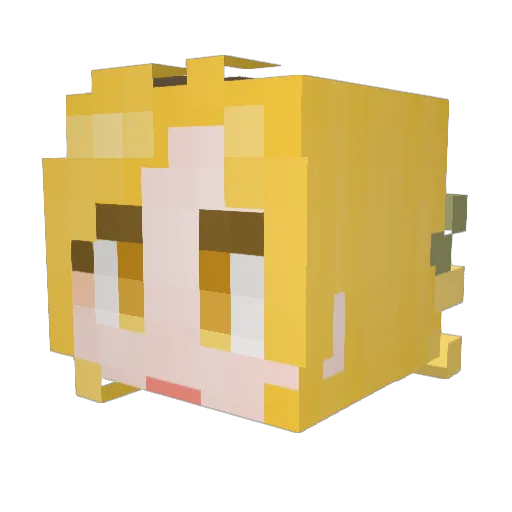 kajinb Minecraft avatar head, 3D render