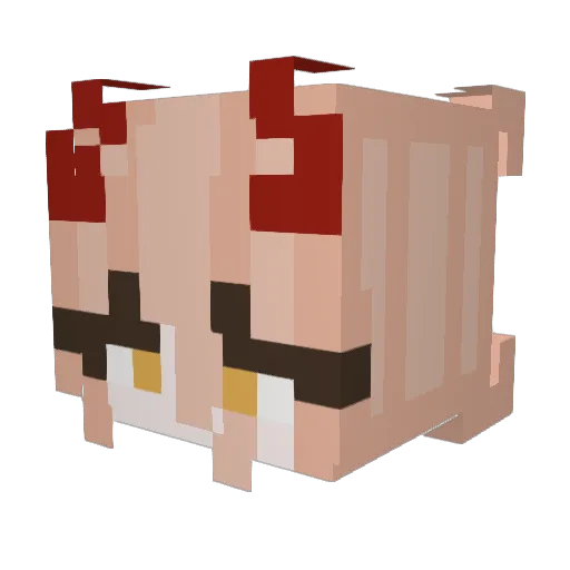 kajmae Minecraft avatar head, 3D render