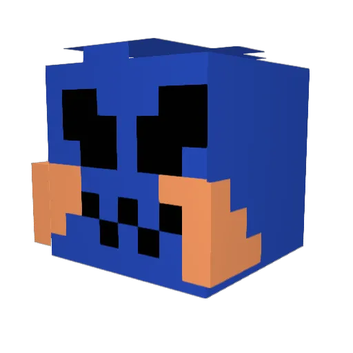 kajojoo Minecraft avatar head, 3D render