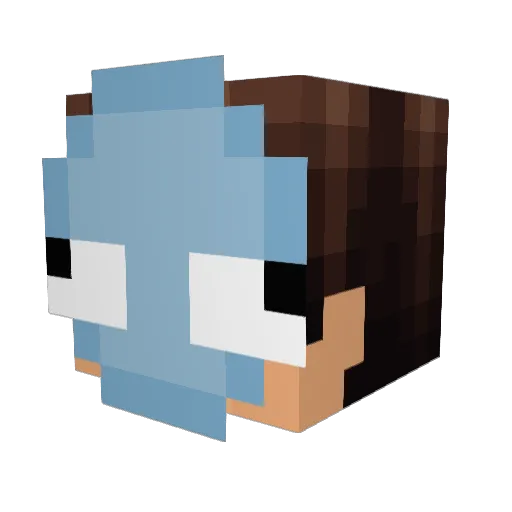 kajus06 Minecraft avatar head, 3D render