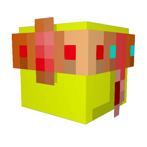 kajwa Minecraft avatar head, 3D render