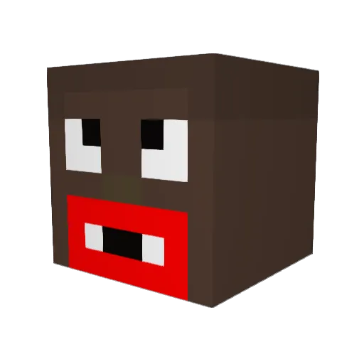 kakajicko Minecraft avatar head, 3D render