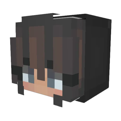 kakakarinacake Minecraft avatar head, 3D render