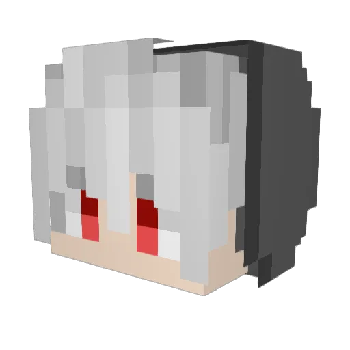 kakaokun Minecraft avatar head, 3D render