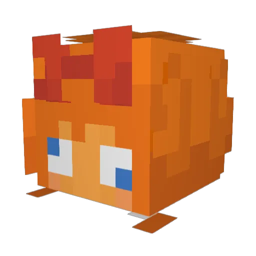 kakarot1107 Minecraft avatar head, 3D render