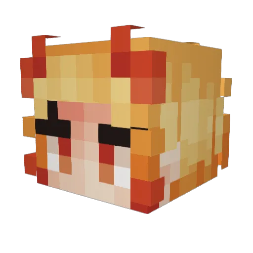 kakarot_1234 Minecraft avatar head, 3D render