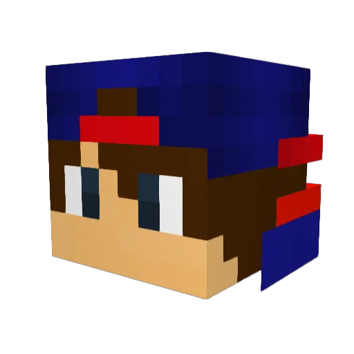 kakashi345 Minecraft avatar head, 3D render