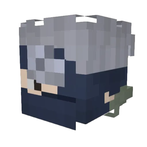 kakashi_2011 Minecraft avatar head, 3D render